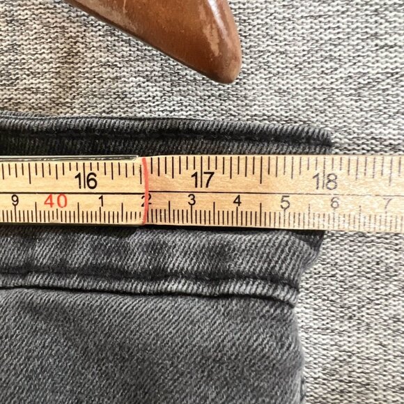 Aeropostale Jeans Womens Size 38 Black Skinny Distressed High Rise Stretch - Picture 10 of 14